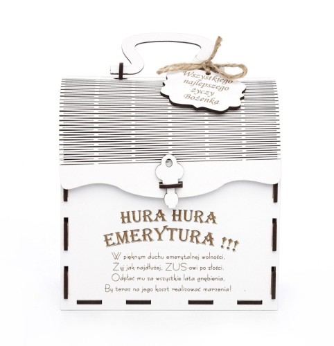 Kuferek „Niezbędnik Emeryta” – wyjątkowy prezent na emeryturę