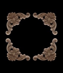 Zestaw 4 drewnianych narożników