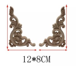 Zestaw 4 drewnianych narożników 12x8 cm